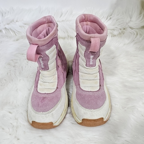 Timberland girls boots pink and white sz.2.5 - Picture 7 of 15